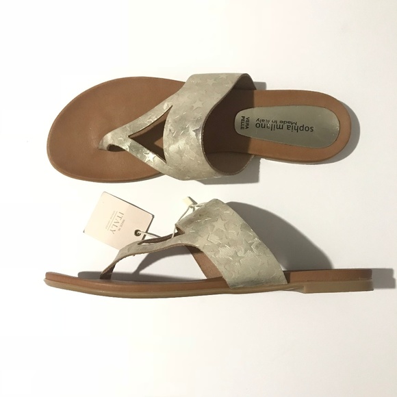 Sophia Milano Shoes - NEW Sophia Milano Women's Shoes-Sandals Gold Stars